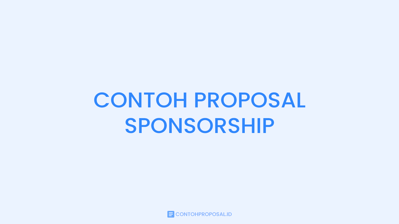 Contoh Proposal Sponsorship Pdf