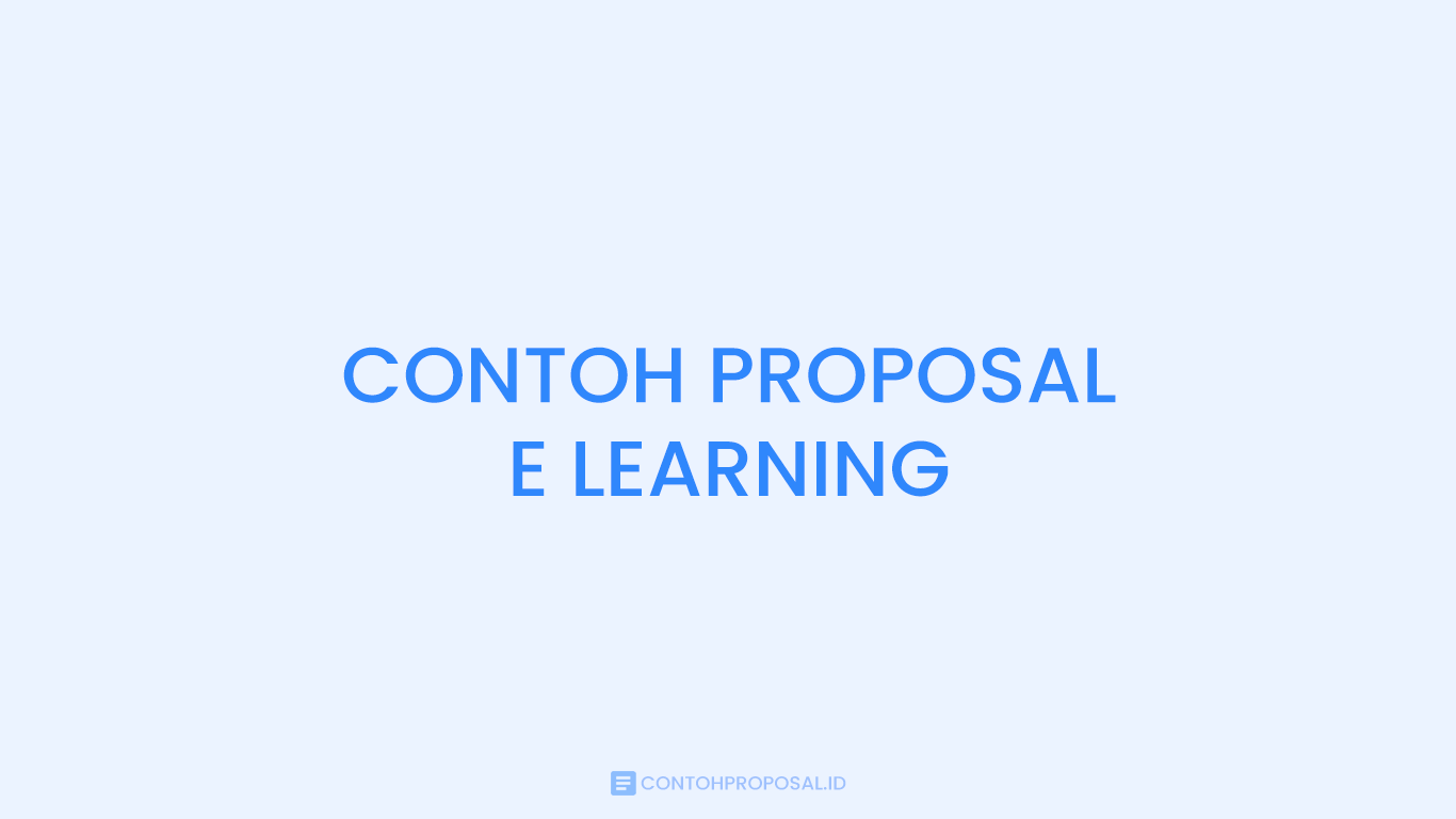CONTOH PROPOSAL E LEARNING